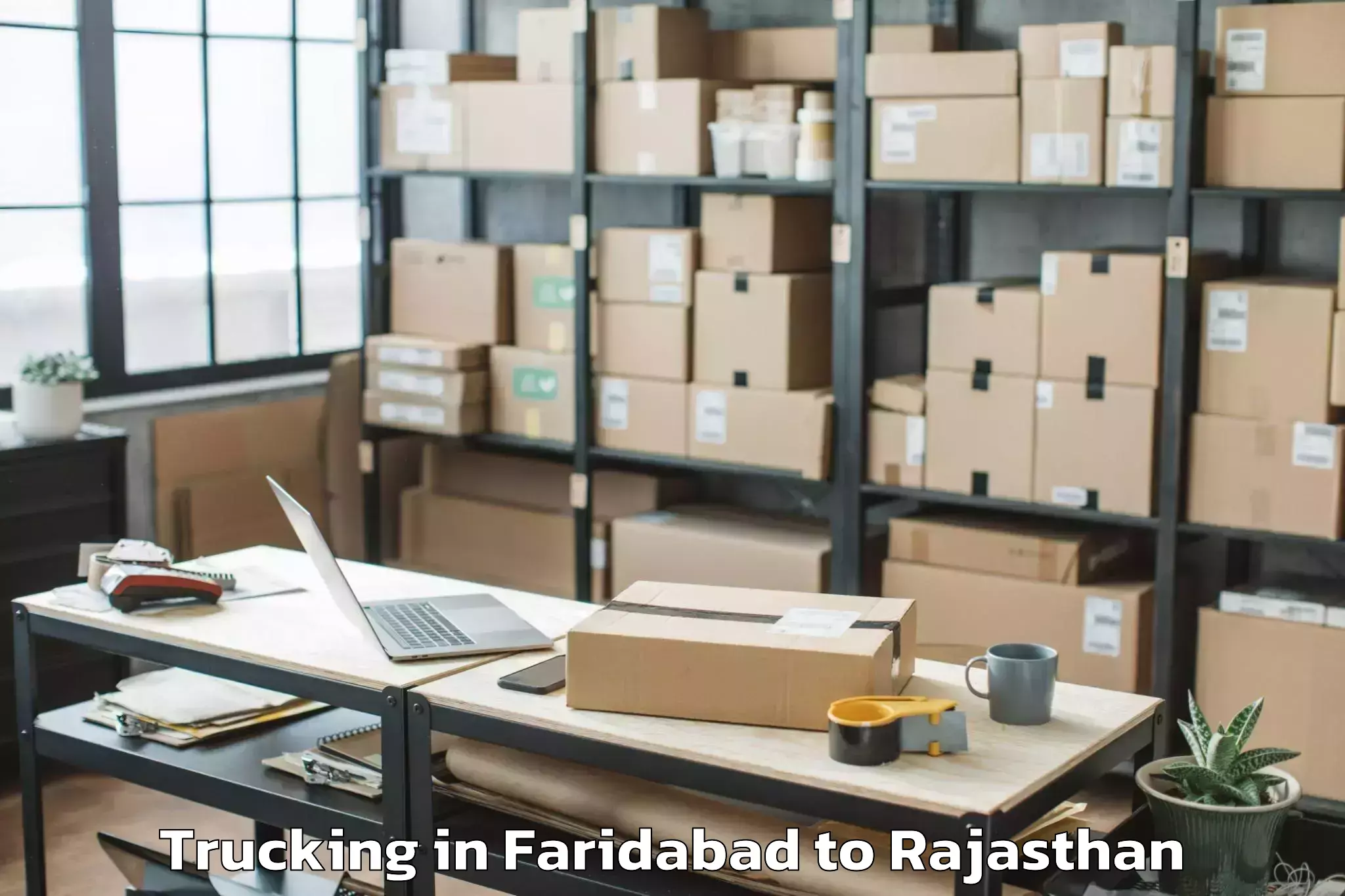 Leading Faridabad to Reengus Trucking Provider